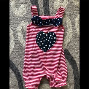 🌹4th of July Patriotic Romper